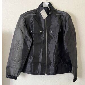 Human The Collective Womens Full-Zip Lightweight Sheer Jacket Size 2 Black New